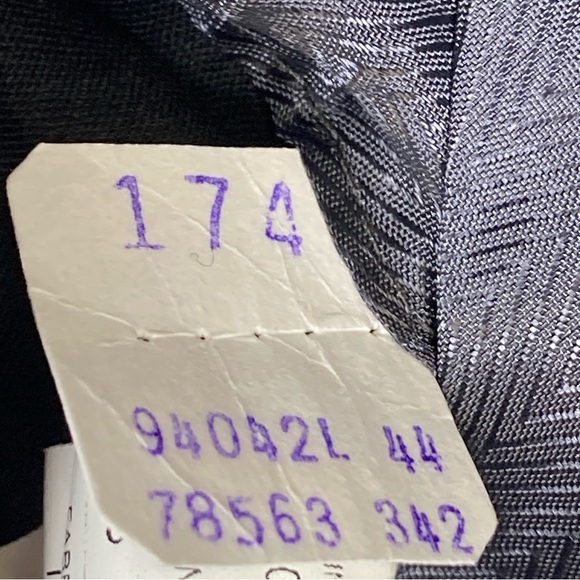 Joseph Abboud Tollegno 1900 Wool Extreme Slim Fit Black Blazer Coat USA 44L - Picture 6 of 16